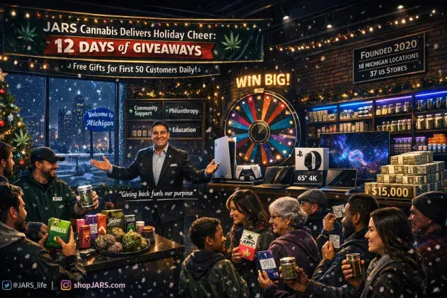 JARS Cannabis Delivers Holiday Cheer with 12 Days of Giveaways in Metro Detroit