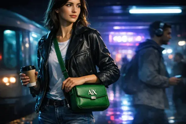 Armani Exchange Unveils Green Crossbody Bag for Effortless Daily Carry