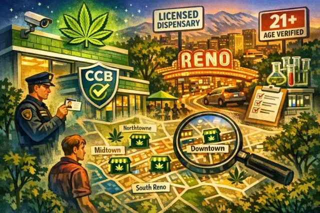 Reno's Licensed Cannabis Retailers Concentrate in Key Neighborhoods Under State Oversight