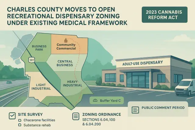Charles County Moves to Open Recreational Dispensary Zoning Under Existing Medical Framework
